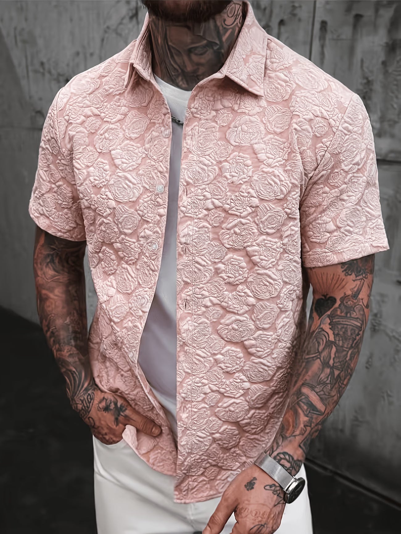 Valfiori Textured Floral Shirt