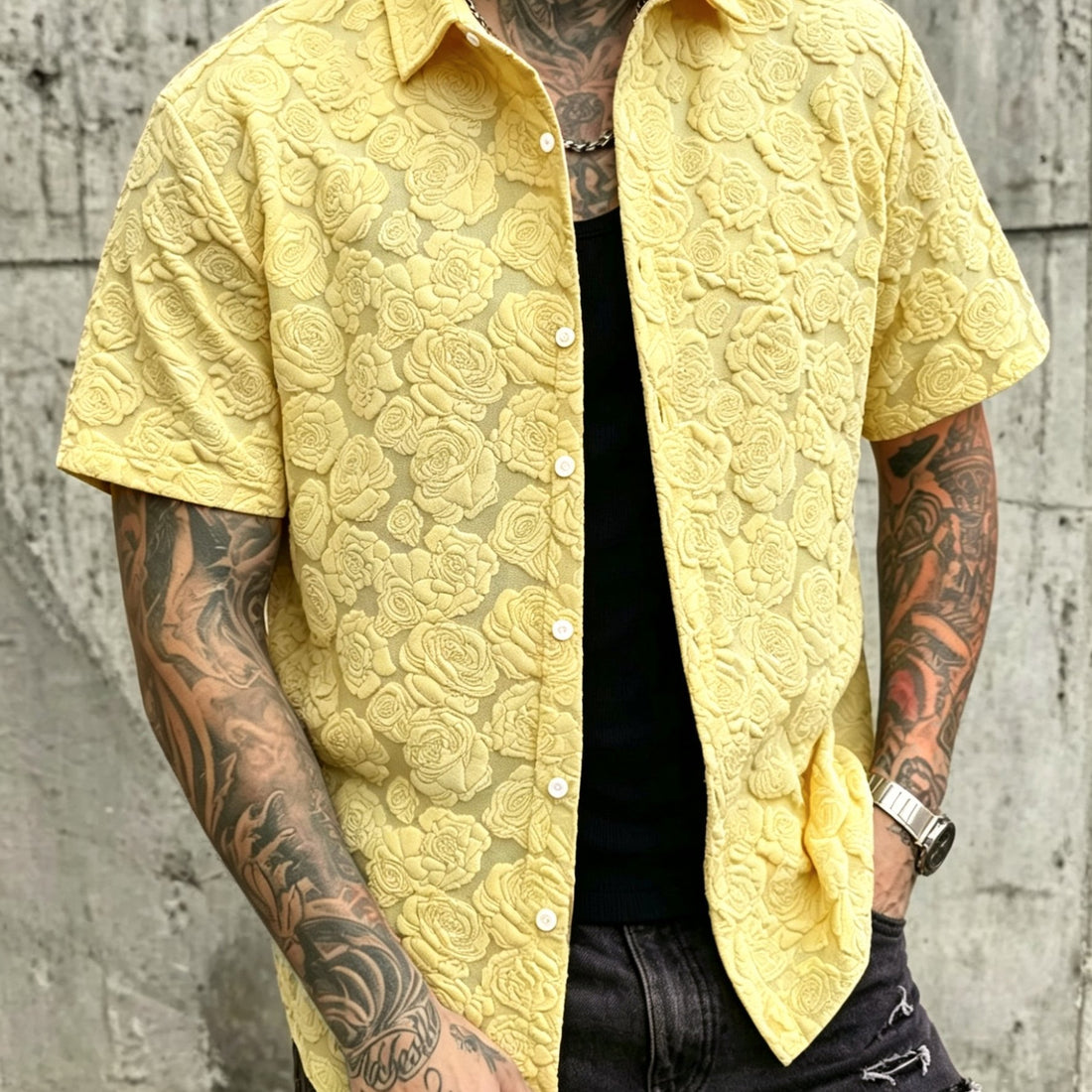 Valfiori Textured Floral Shirt