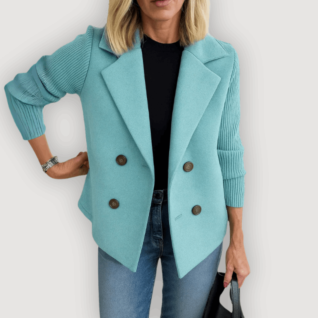 Oliardi Elora Premium Knit-Sleeve Blazer