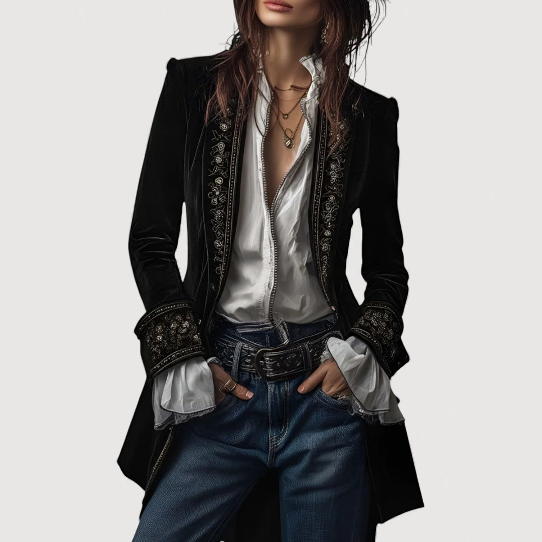 Oliardi Marina Velvet Structured Jacket