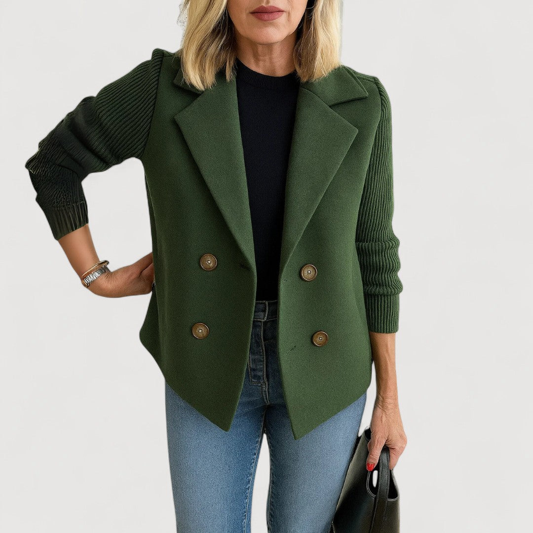 Oliardi Elora Premium Knit-Sleeve Blazer