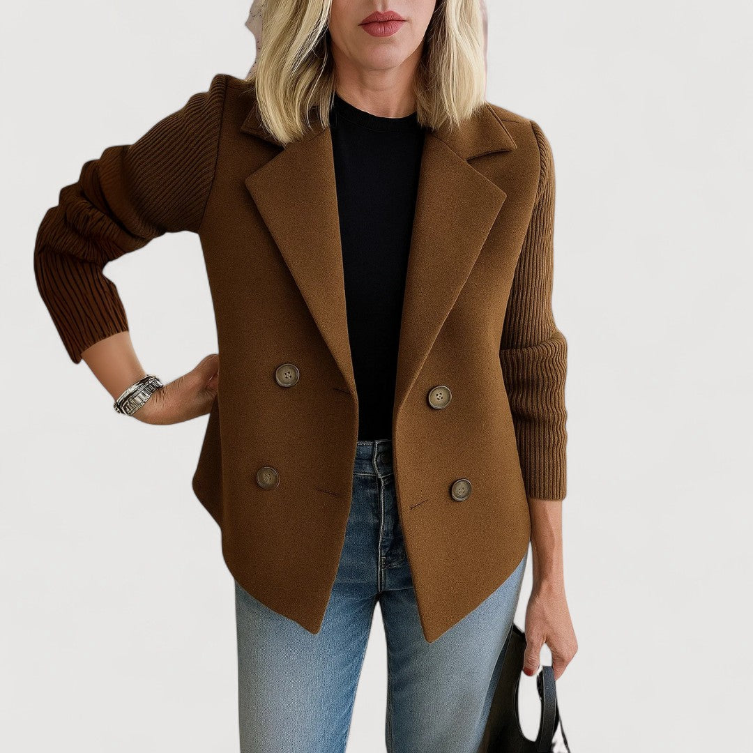 Oliardi Elora Premium Knit-Sleeve Blazer