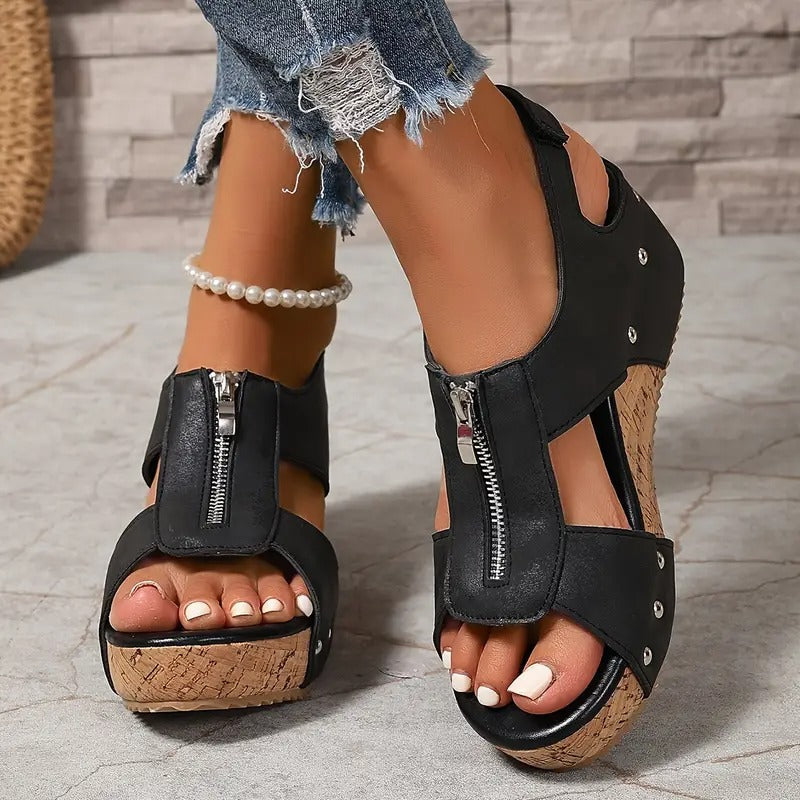Valerina Ergonomic Retro Wedge Sandals