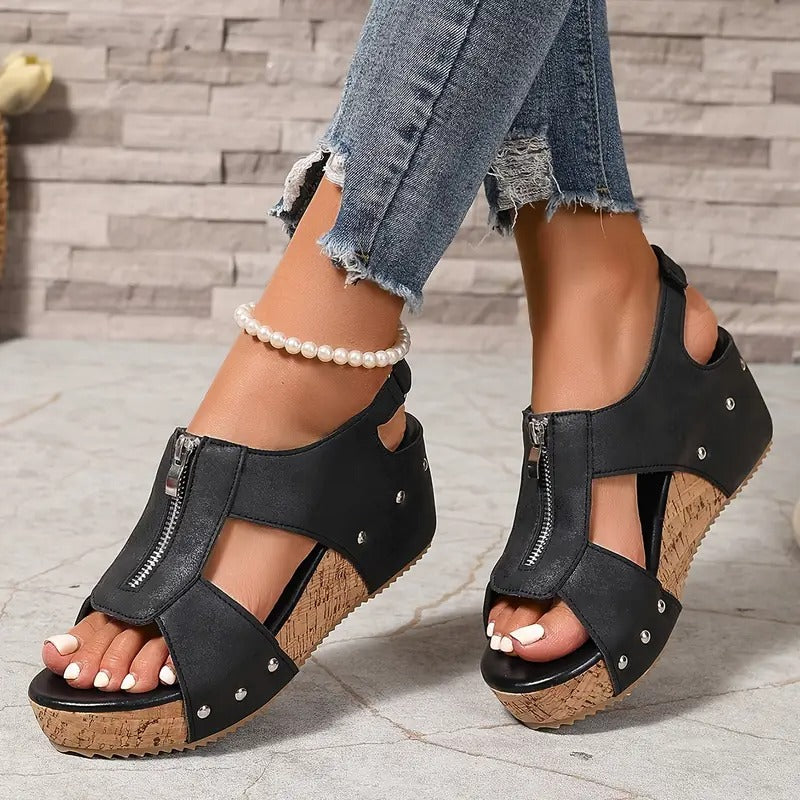 Valerina Ergonomic Retro Wedge Sandals
