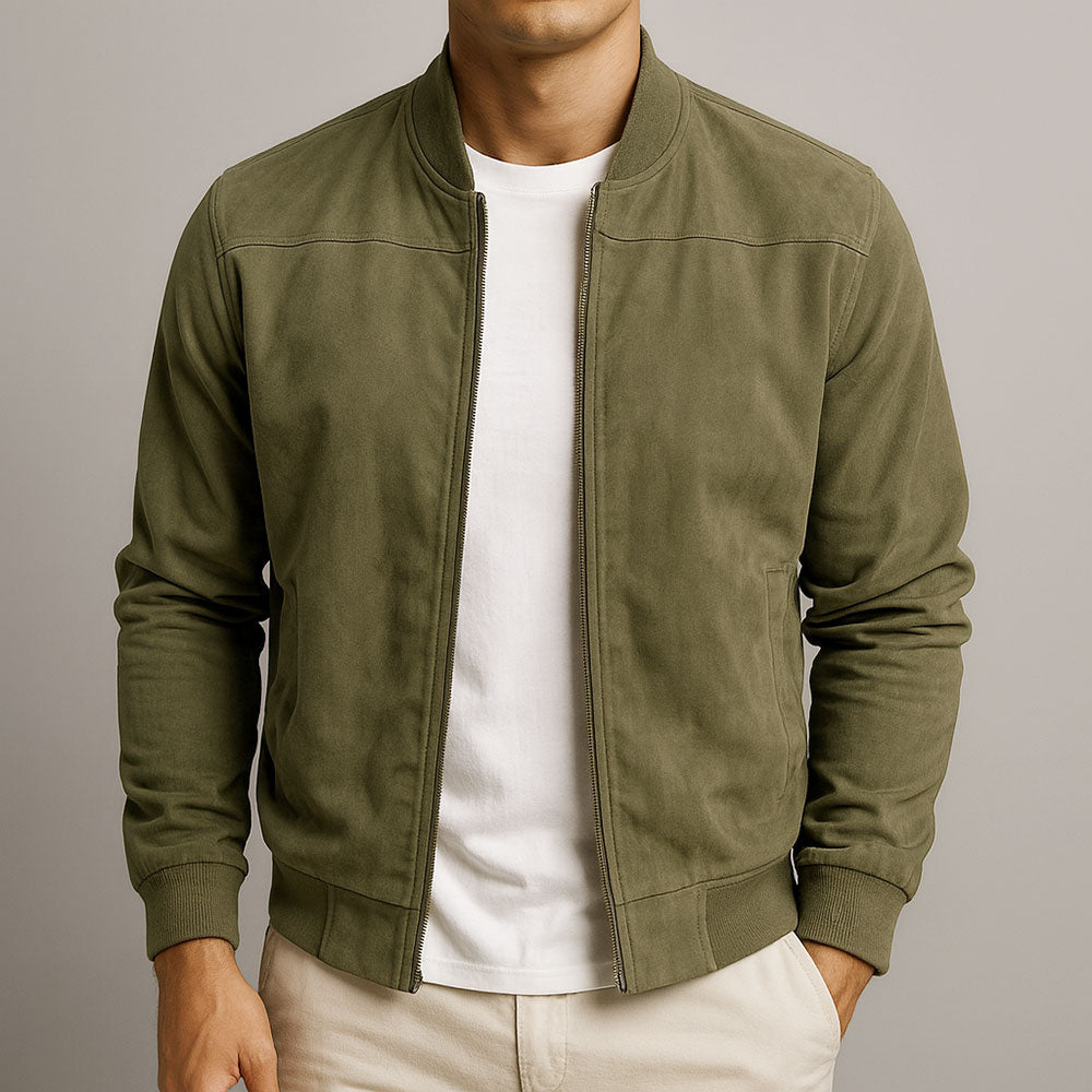 Oliardi Riviera Suede Bomber Jacket