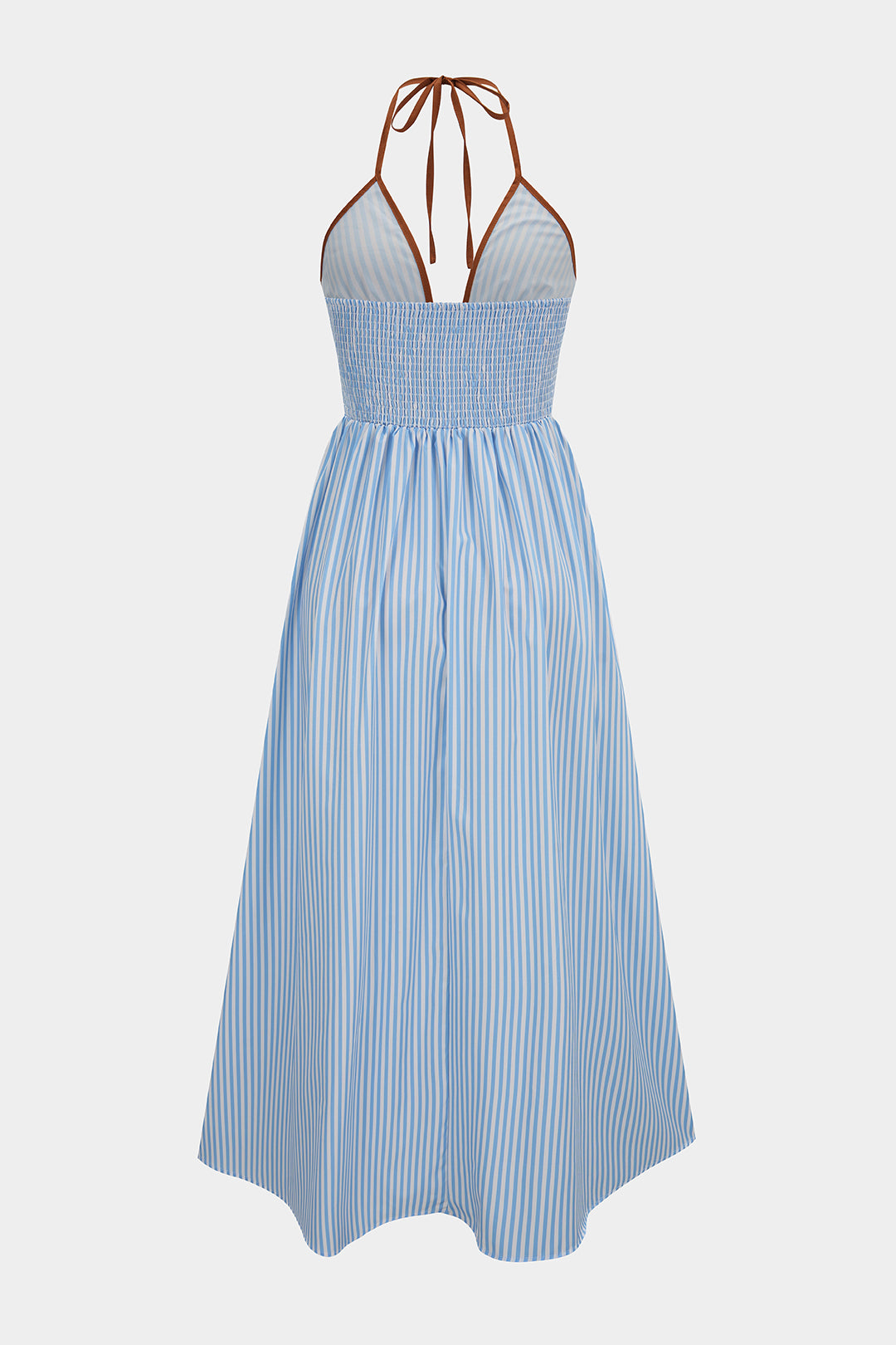 Lunara Striped Halter Maxi Dress