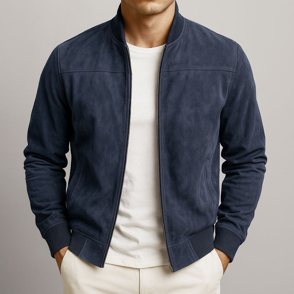 Oliardi Riviera Suede Bomber Jacket