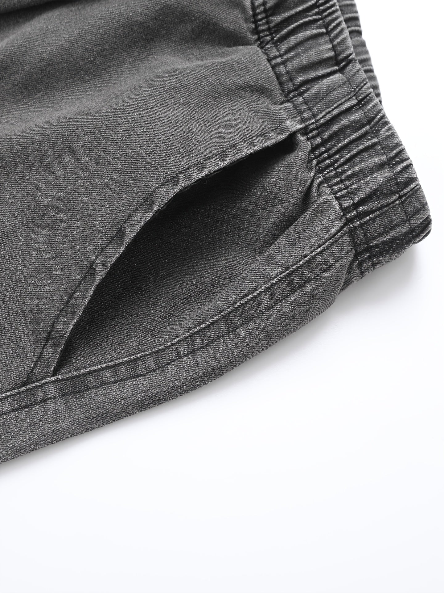 Rovello Washed Cargo Denim Shorts