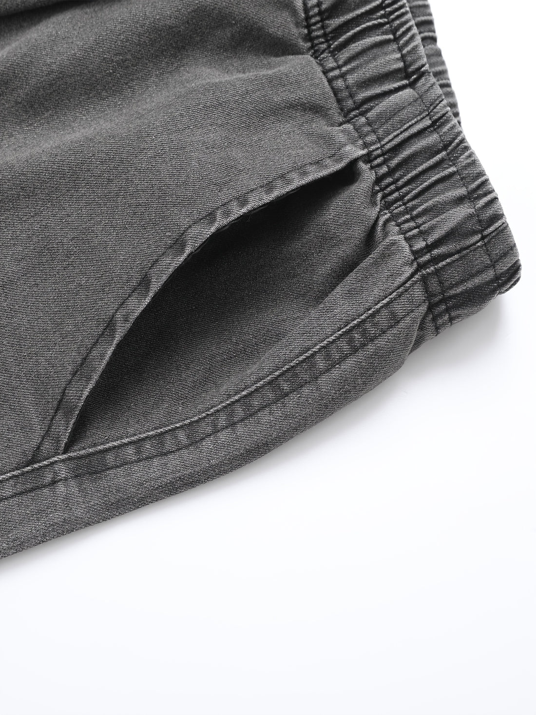 Rovello Washed Cargo Denim Shorts