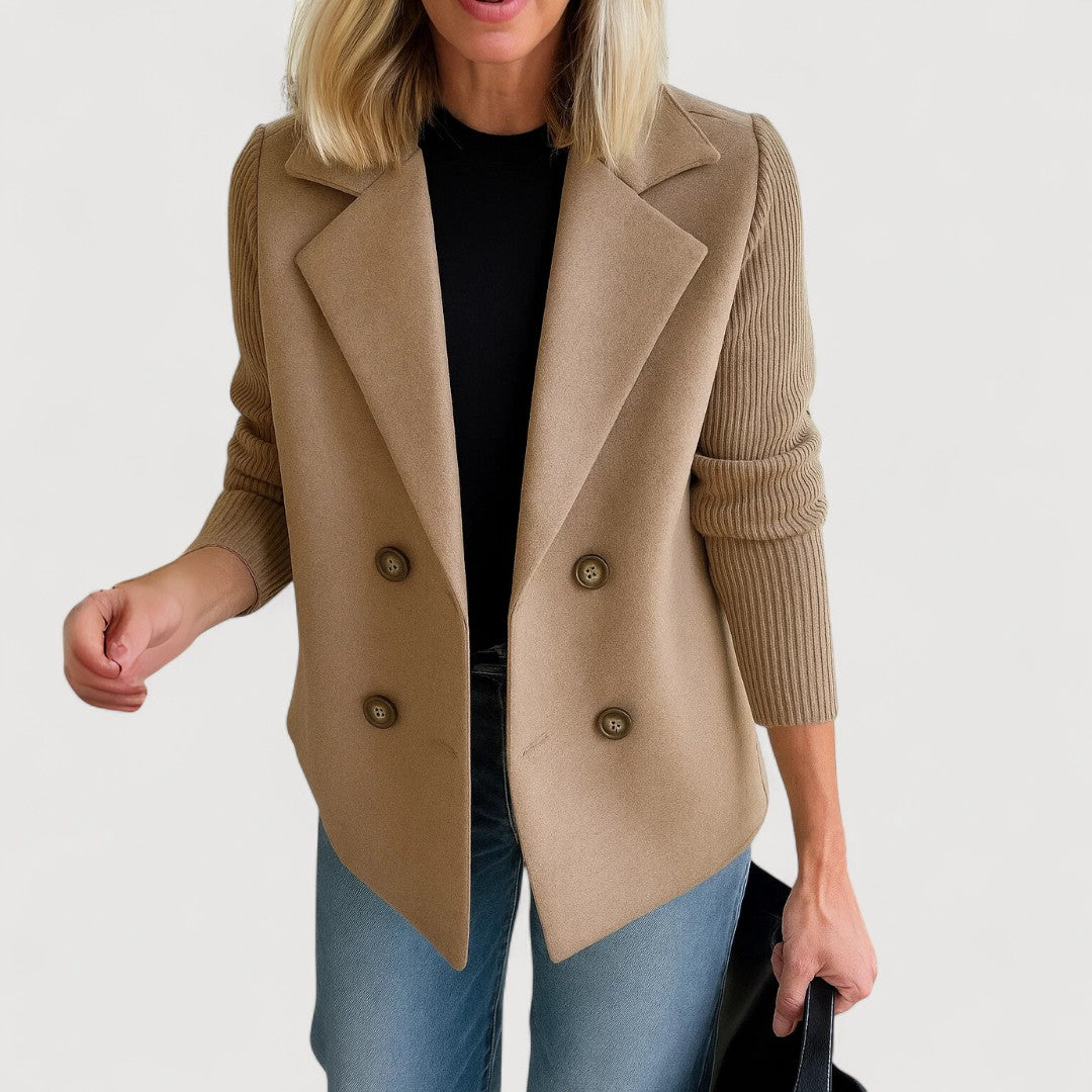 Oliardi Elora Premium Knit-Sleeve Blazer