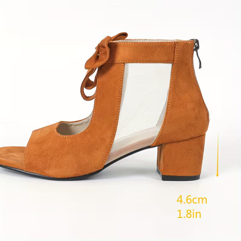 Oliardi Jovielle Mesh-Panel High-Heel Boots