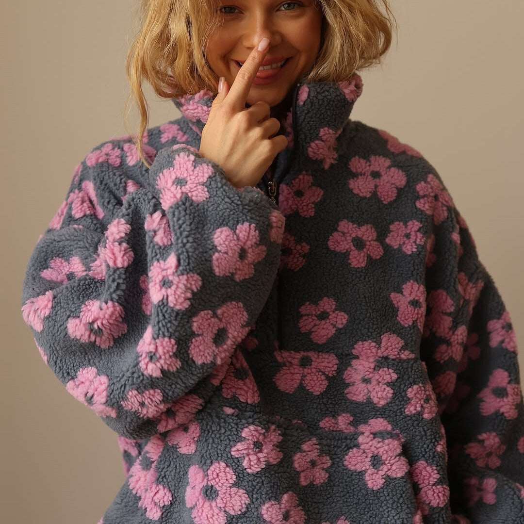 Oliardi Daisy Bloom-Pattern Knit Pullover
