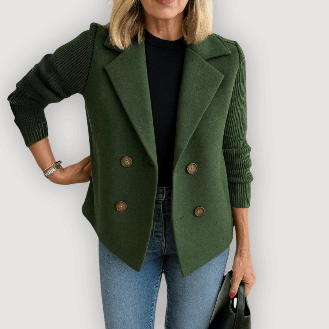 Oliardi Elora Premium Knit-Sleeve Blazer