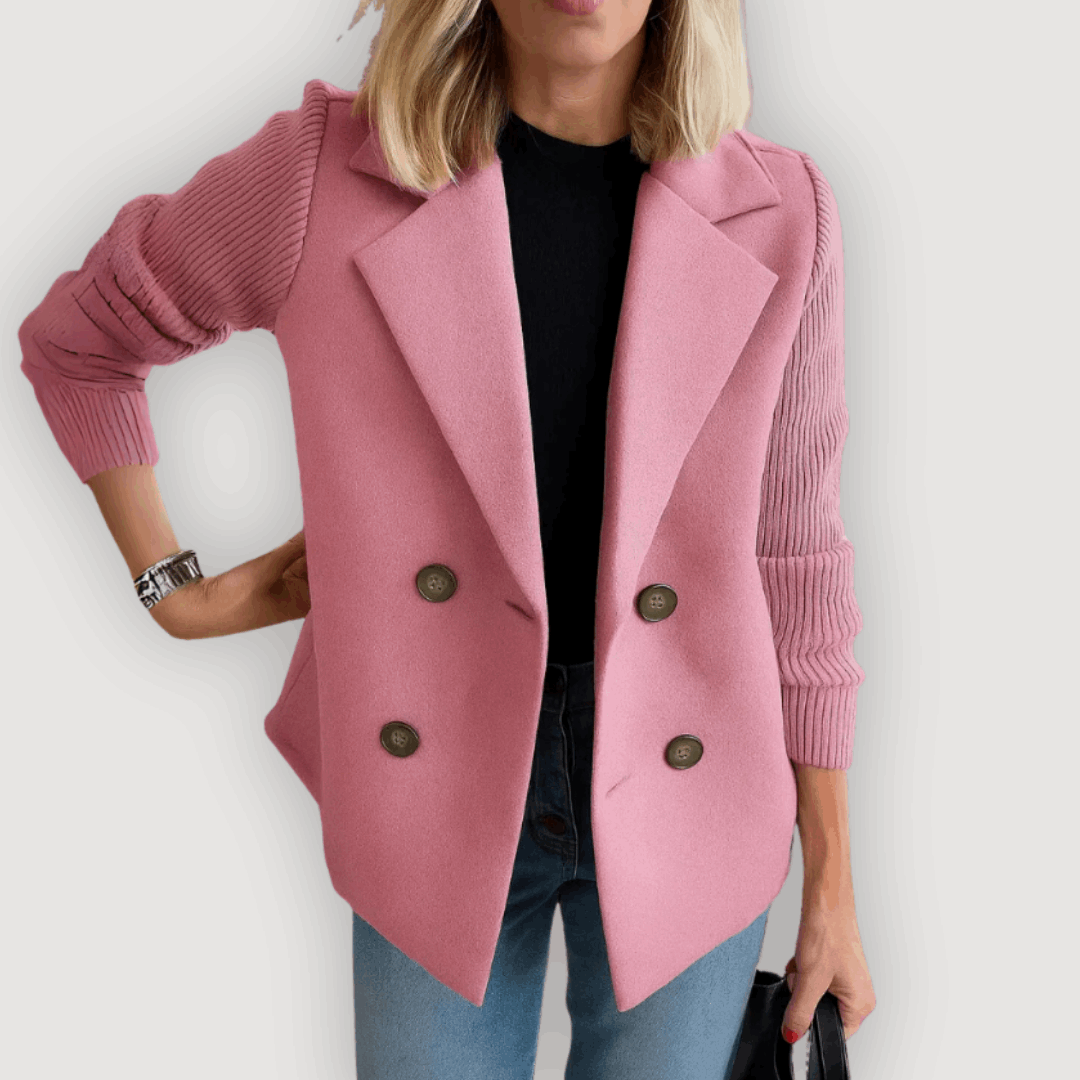Oliardi Elora Premium Knit-Sleeve Blazer