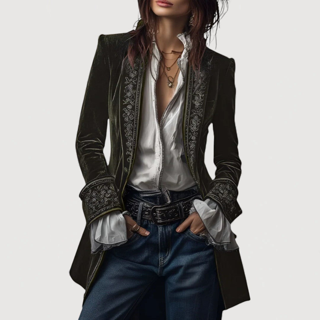 Oliardi Marina Velvet Structured Jacket