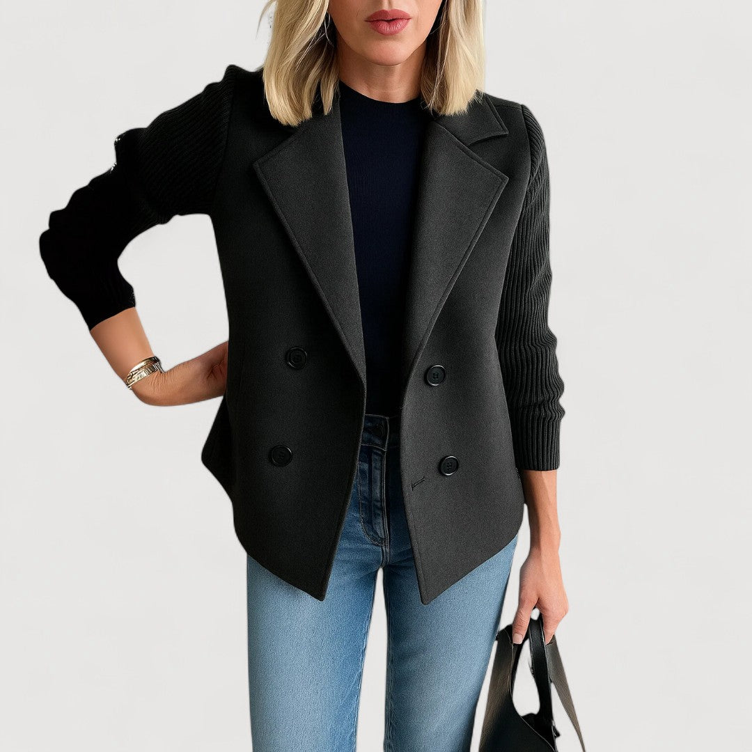Oliardi Elora Premium Knit-Sleeve Blazer