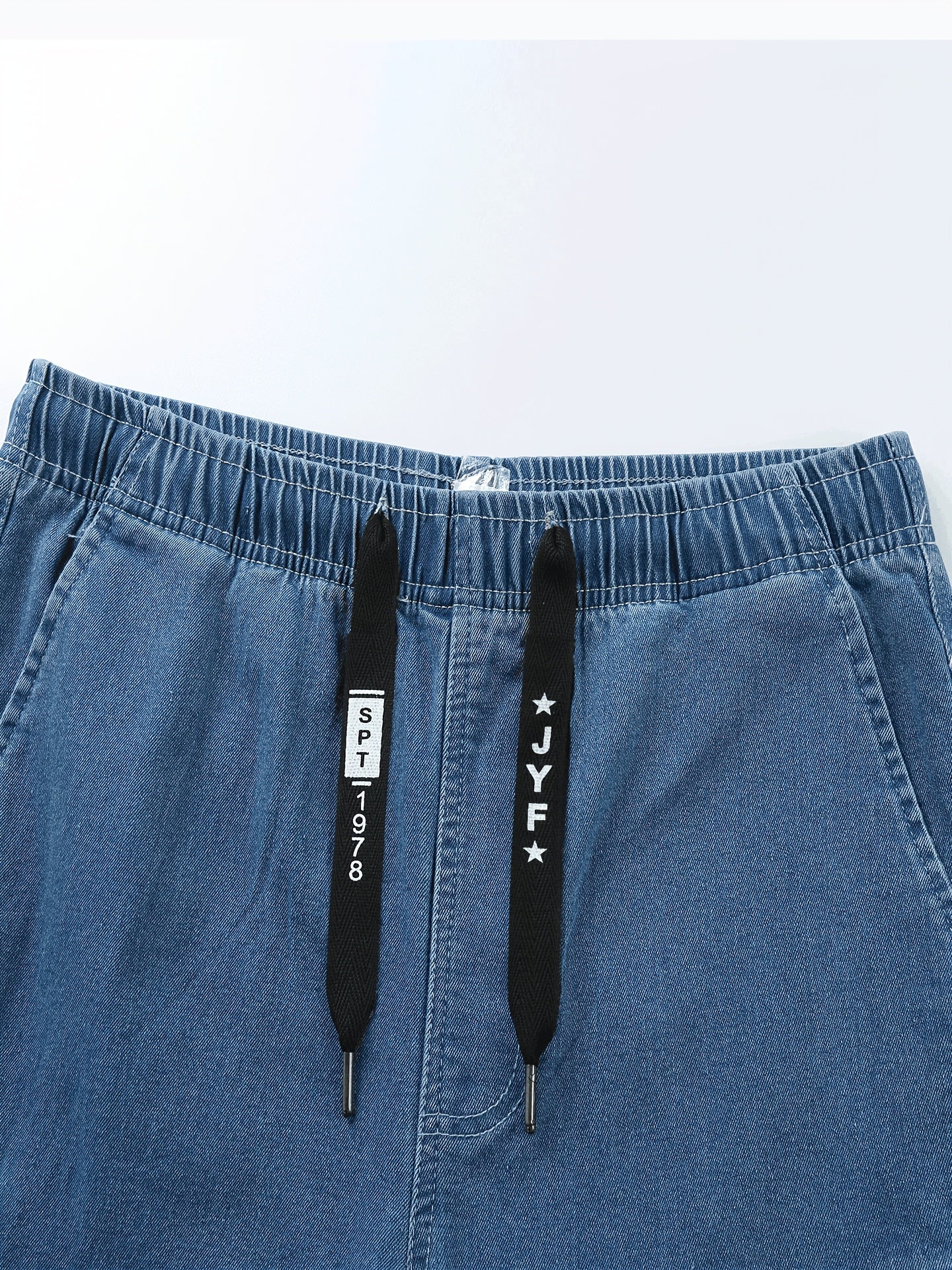 Rovello Washed Cargo Denim Shorts