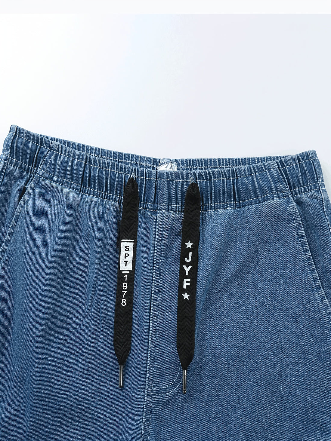 Rovello Washed Cargo Denim Shorts