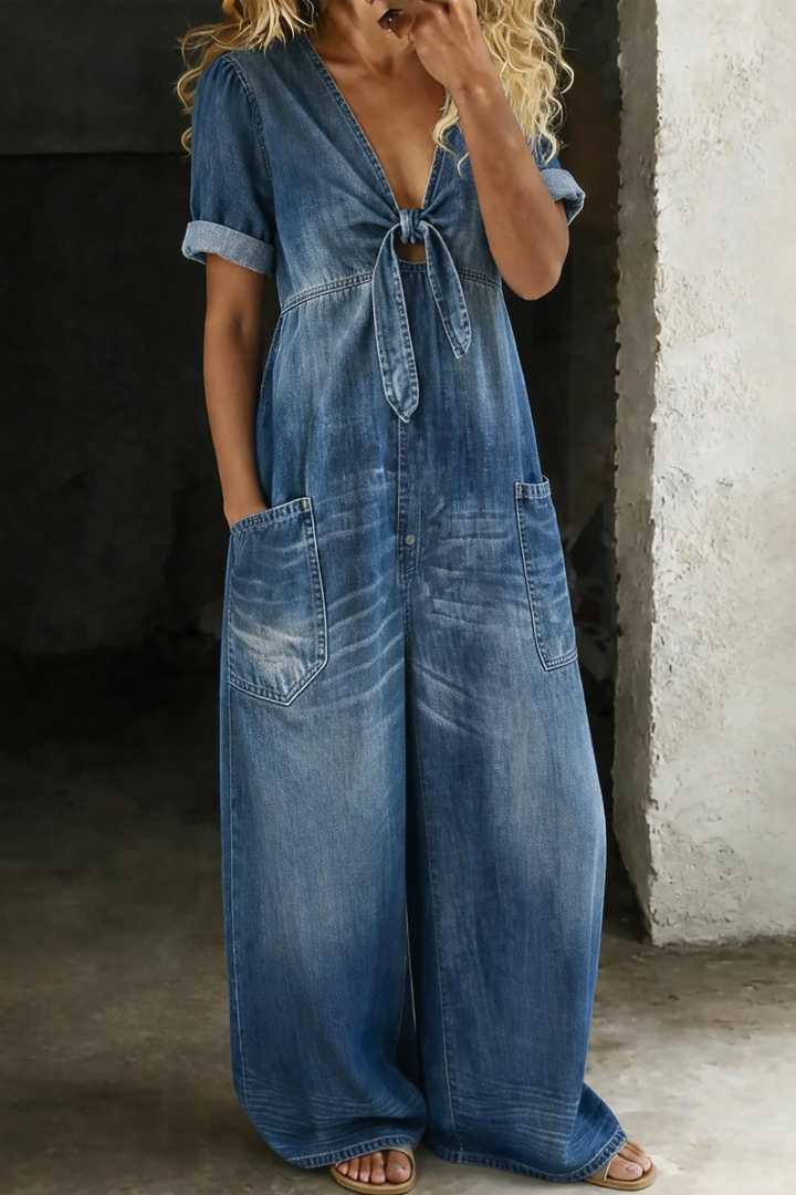 Viora Mono Denim Cuello V