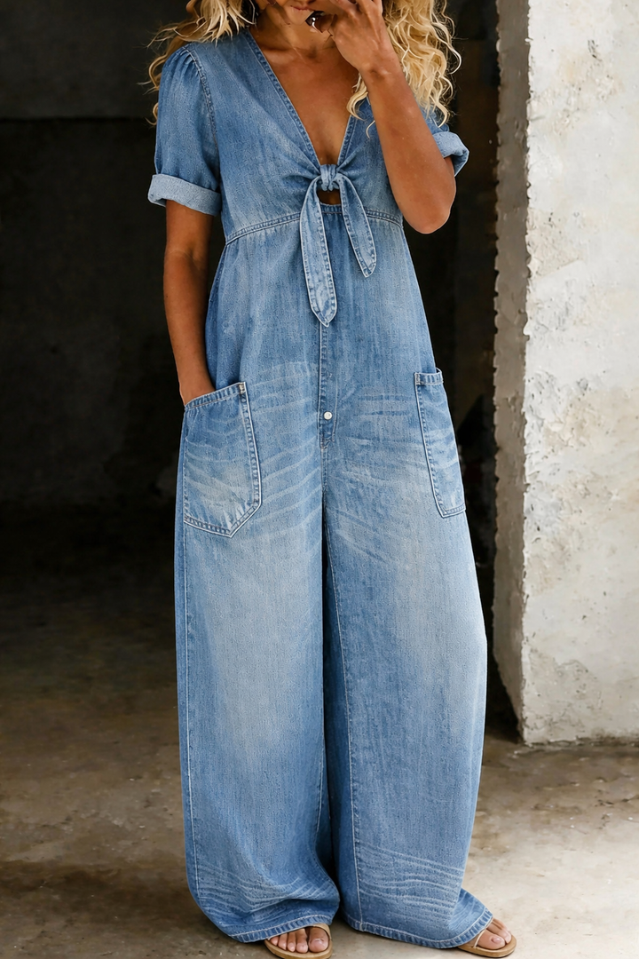 Viora Mono Denim Cuello V