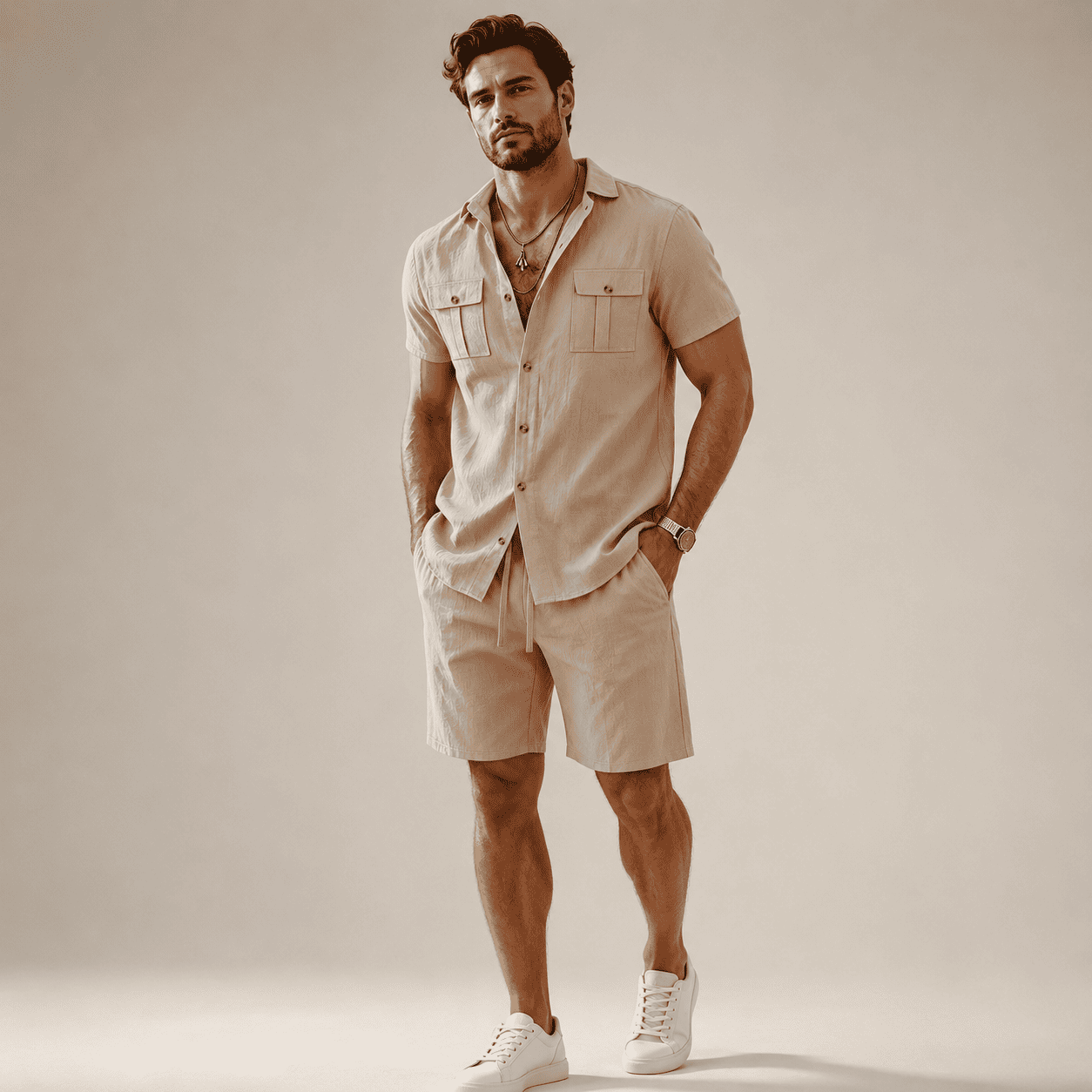 Marcello Linen Summer Co-Ord Set