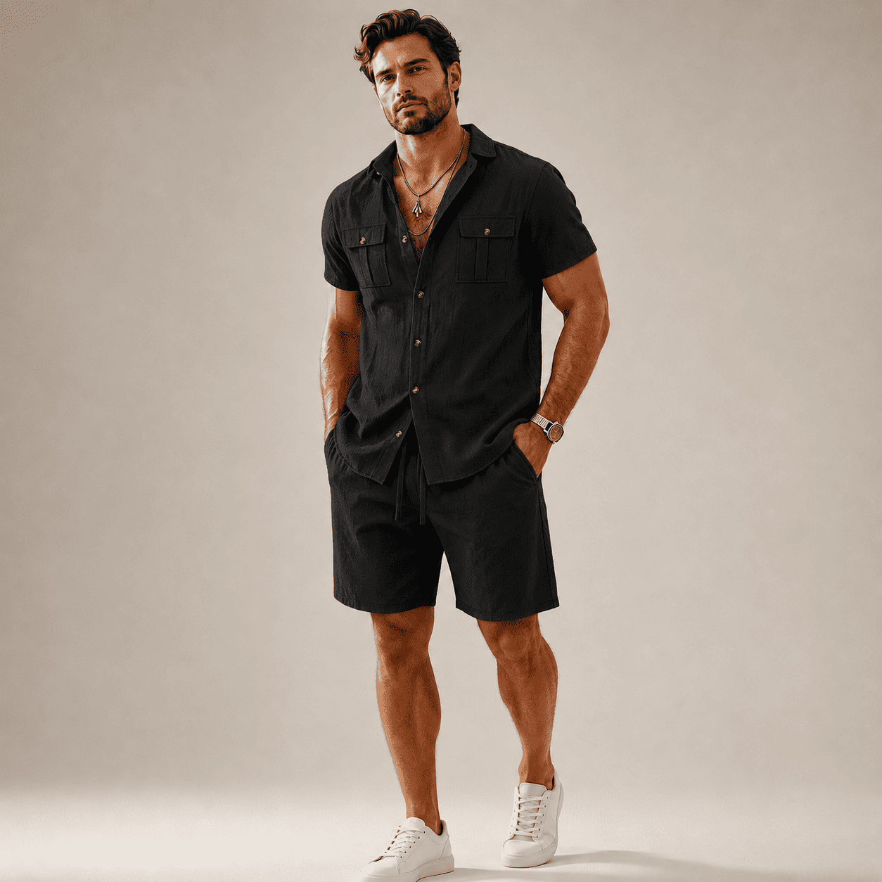 Marcello Linen Summer Co-Ord Set