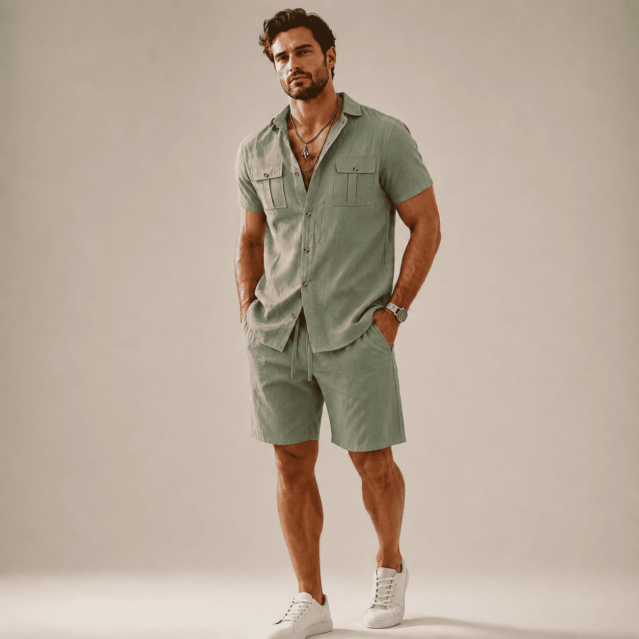 Marcello Linen Summer Co-Ord Set