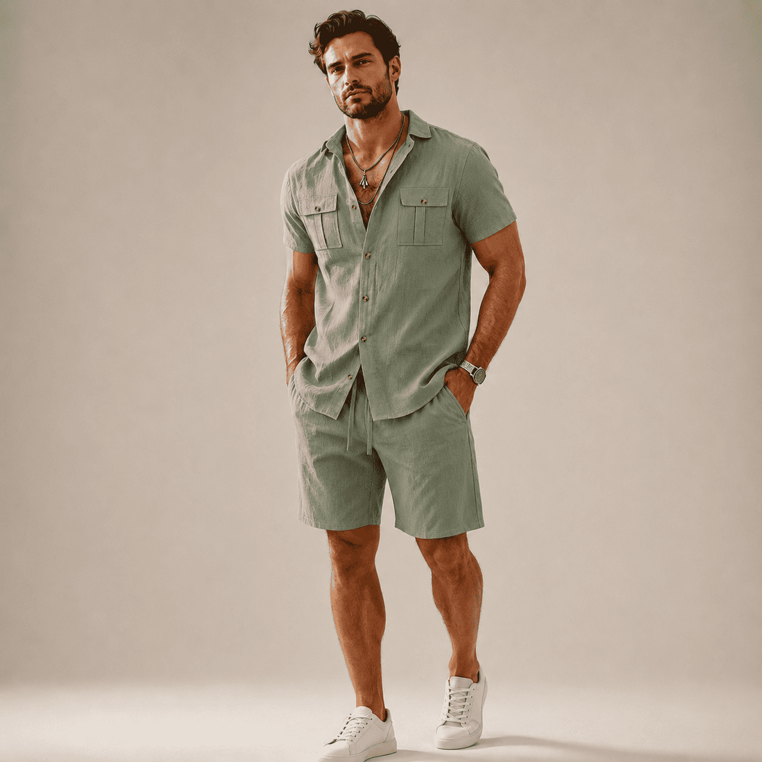 Marcello Linen Summer Co-Ord Set