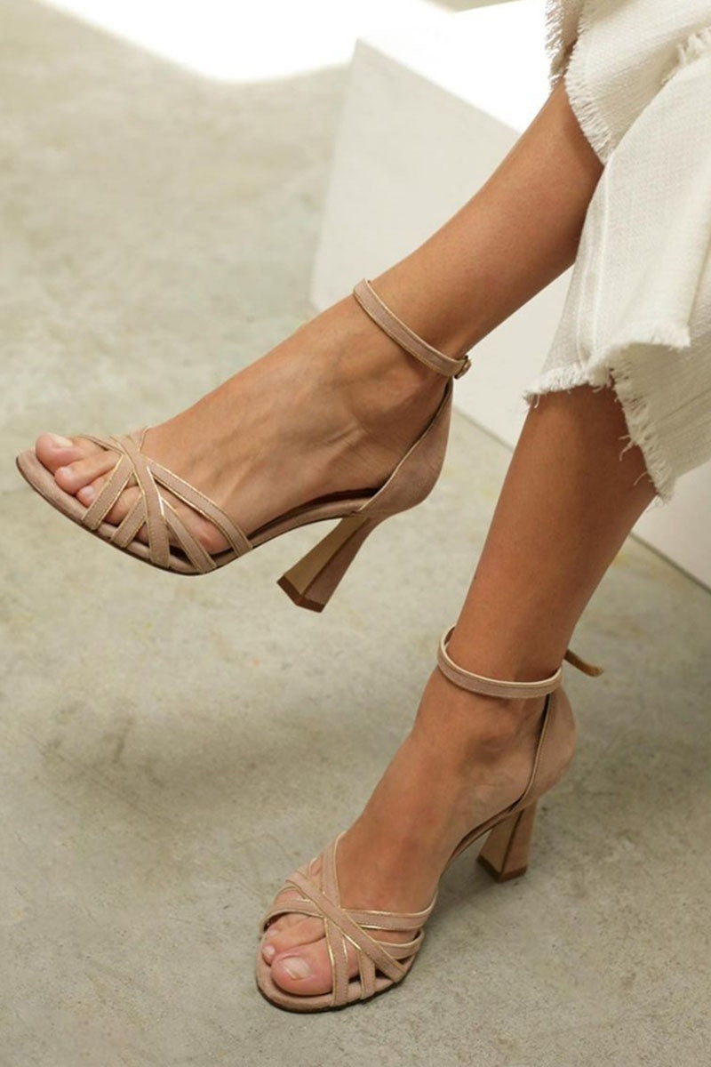 Oliardi Liora Strappy Mid Heel Sandals