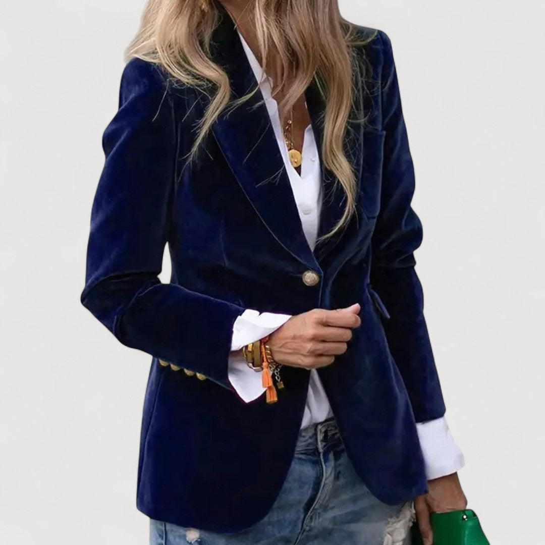Oliardi Marcela Velvet Tailored Blazer