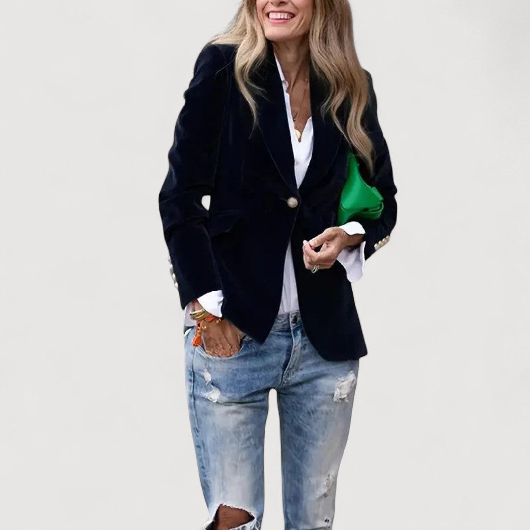 Oliardi Marcela Velvet Tailored Blazer