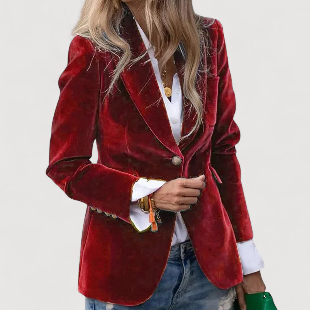 Oliardi Marcela Velvet Tailored Blazer