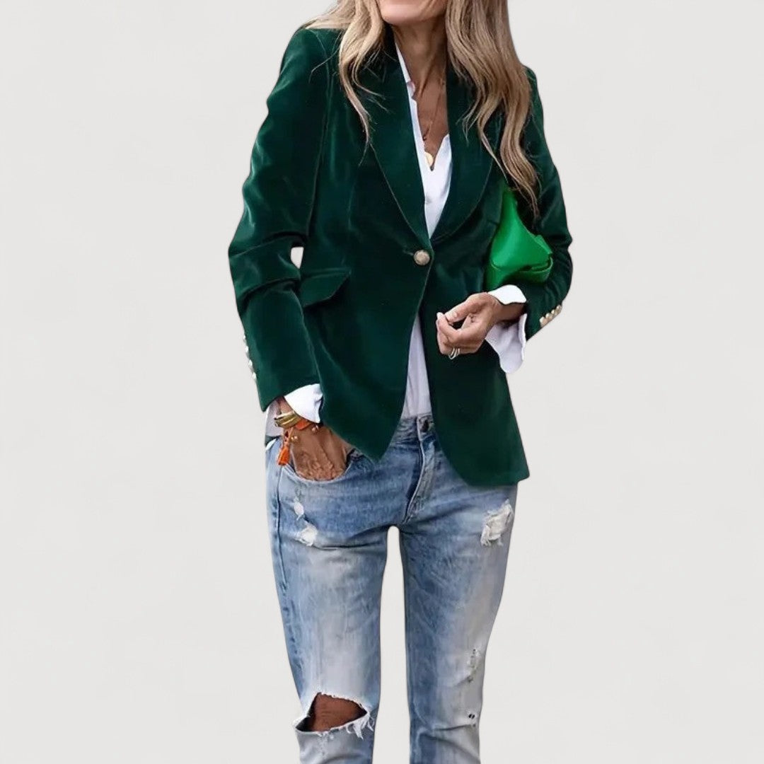 Oliardi Marcela Velvet Tailored Blazer