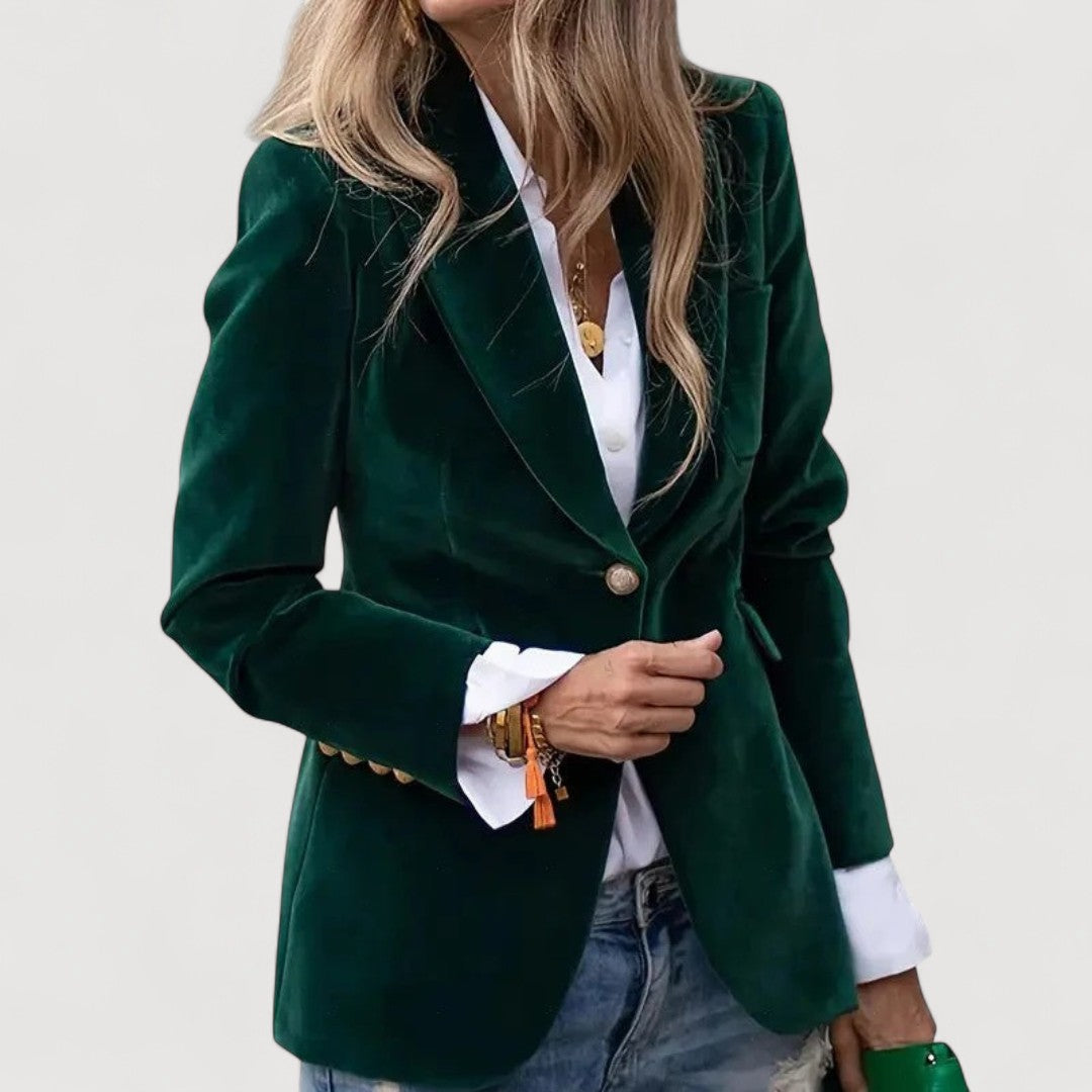 Oliardi Marcela Velvet Tailored Blazer
