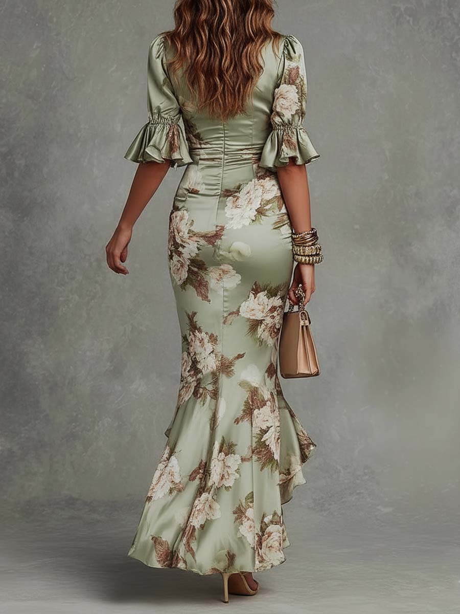 Elowen Asymmetrical Floral Dress