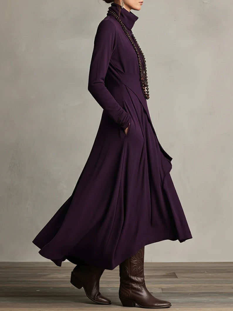 Oliardi Luna Draped Silhouette Maxi Dress