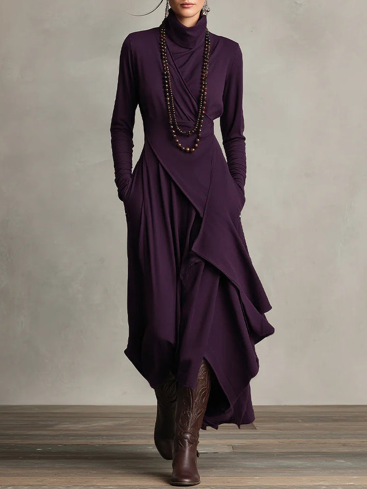 Oliardi Luna Draped Silhouette Maxi Dress