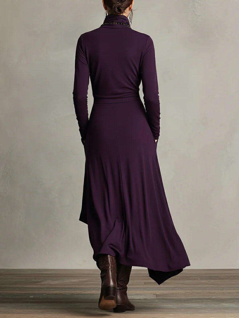 Oliardi Luna Draped Silhouette Maxi Dress