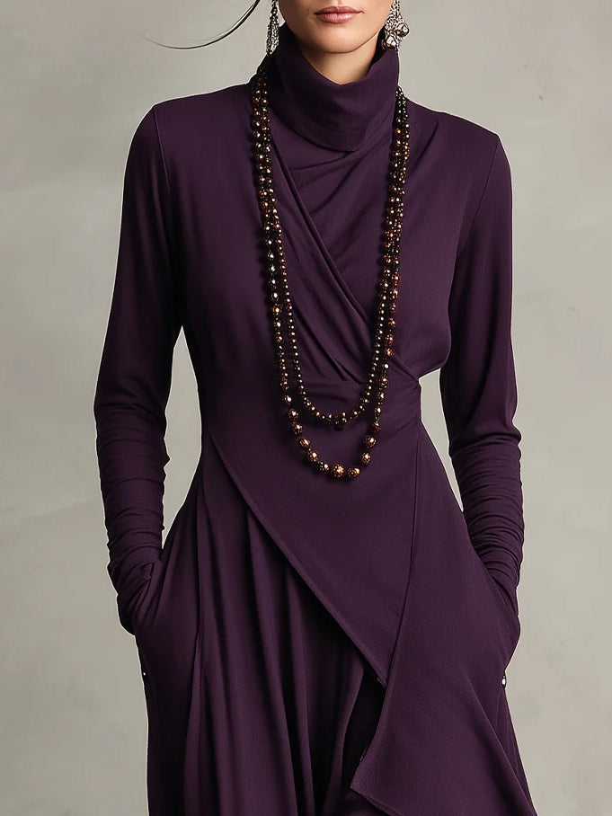 Oliardi Luna Draped Silhouette Maxi Dress