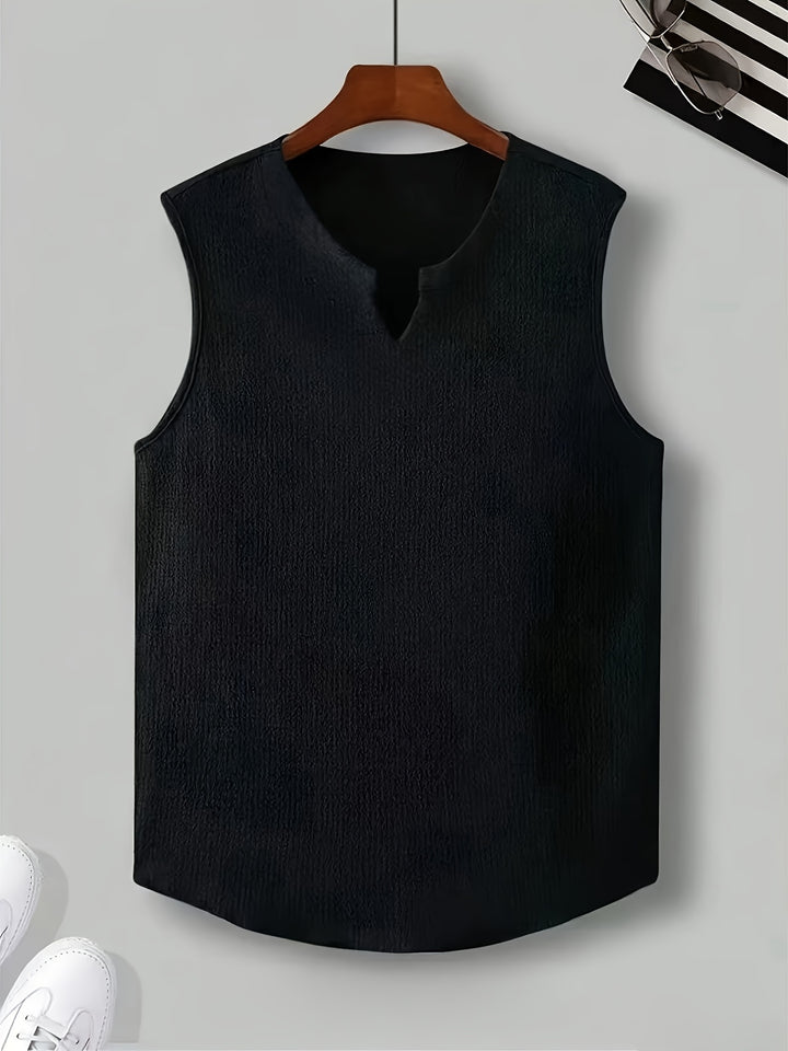 Valenzo Textured Sleeveless Top