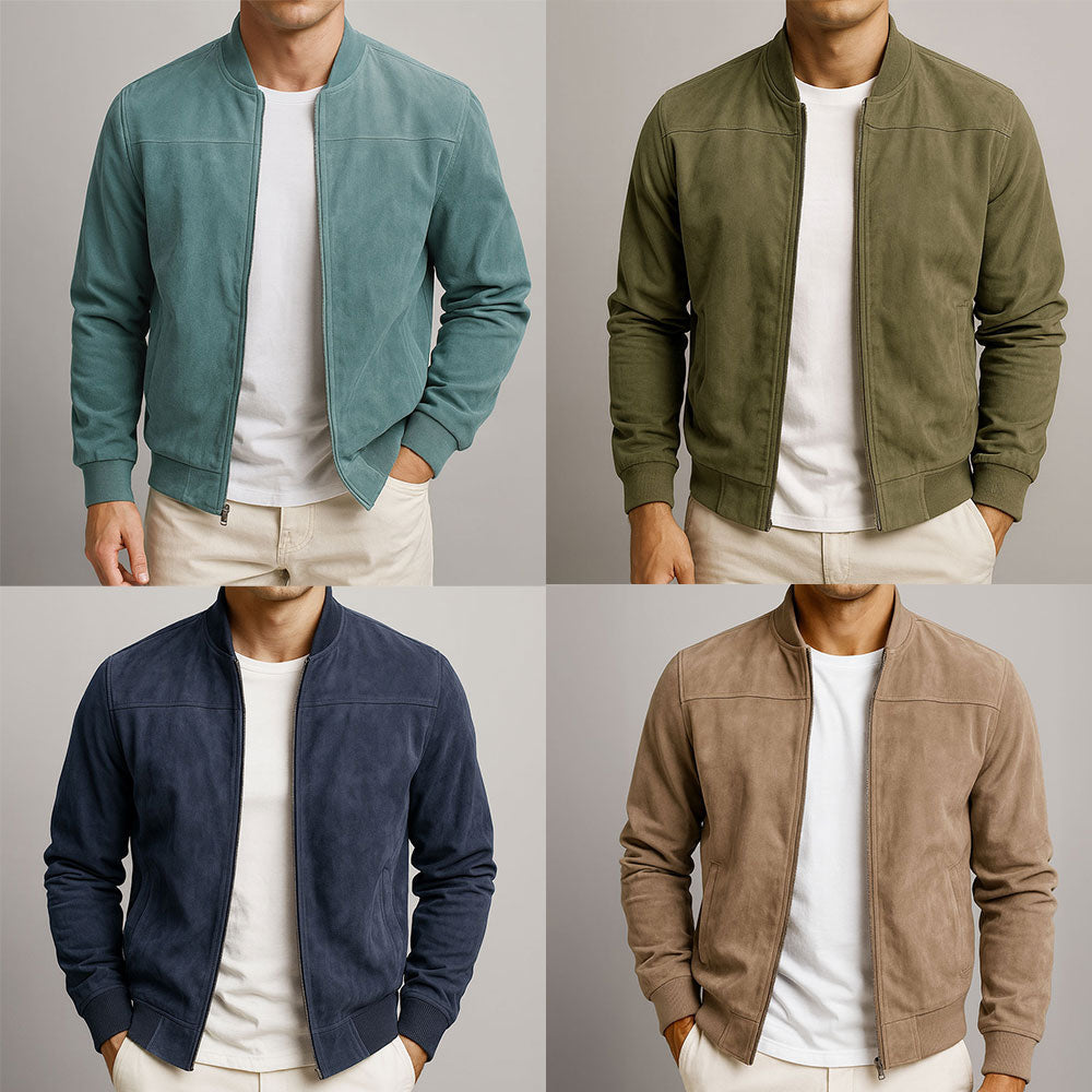 Oliardi Riviera Suede Bomber Jacket