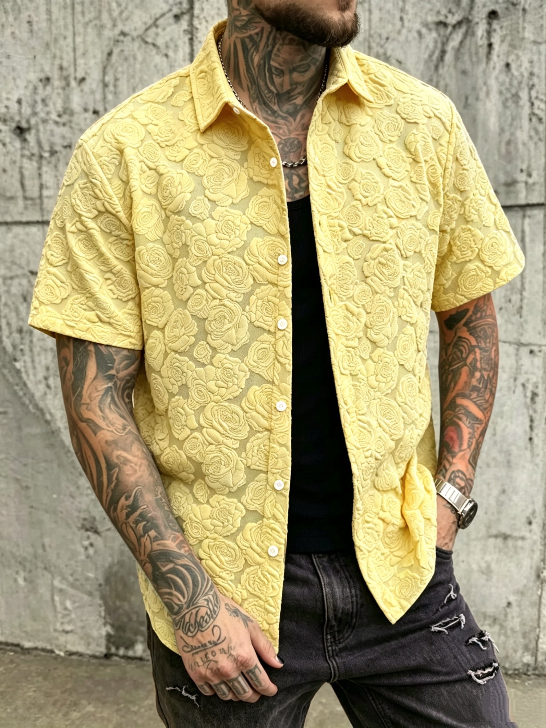 Valfiori Textured Floral Shirt