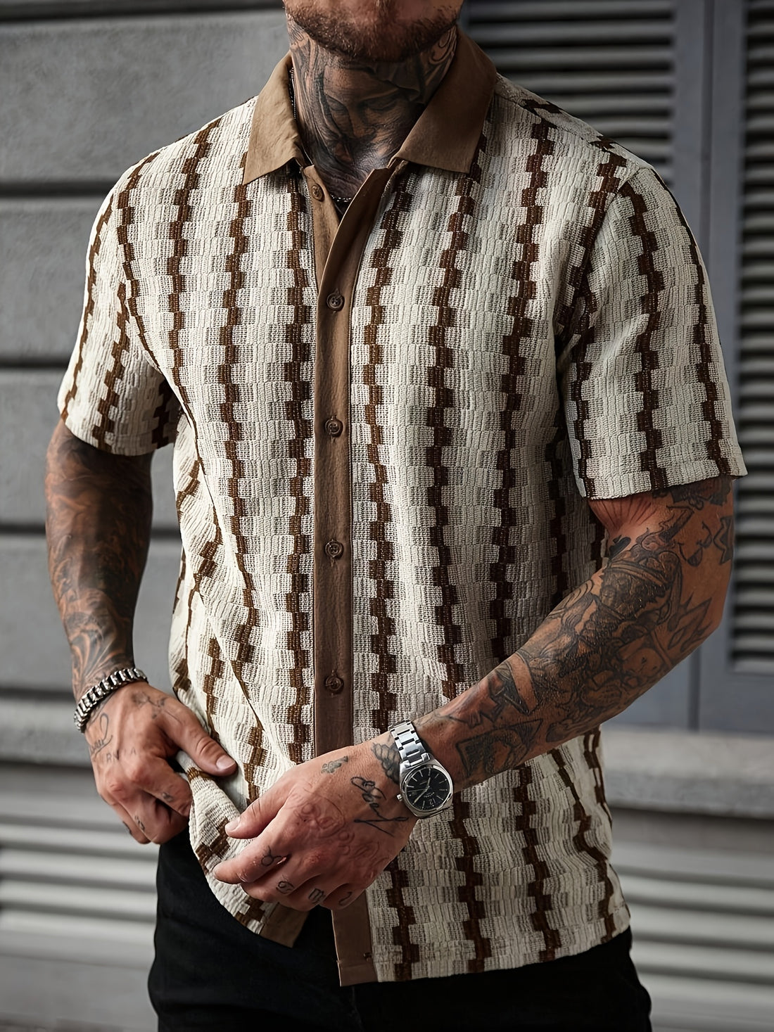 Montieri Jacquard Cuban Shirt