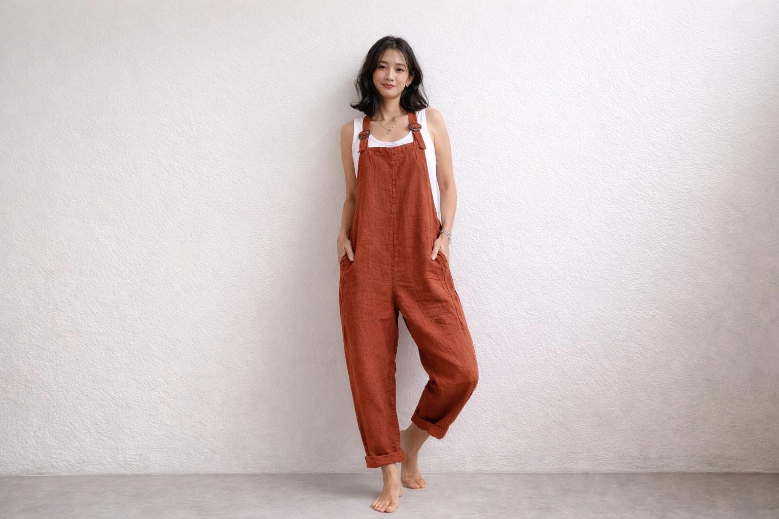 Oliardi Solenne Linen Jumpsuit