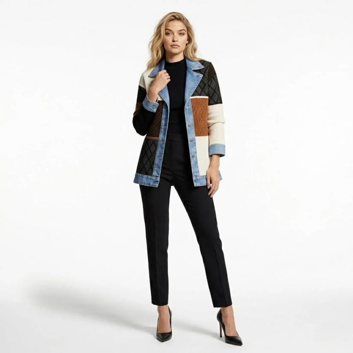 Chaqueta Cárdigan Híbrida de Punto Elara Oliardi