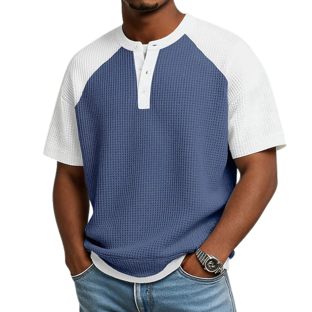 Calvero Textured Henley T-Shirt