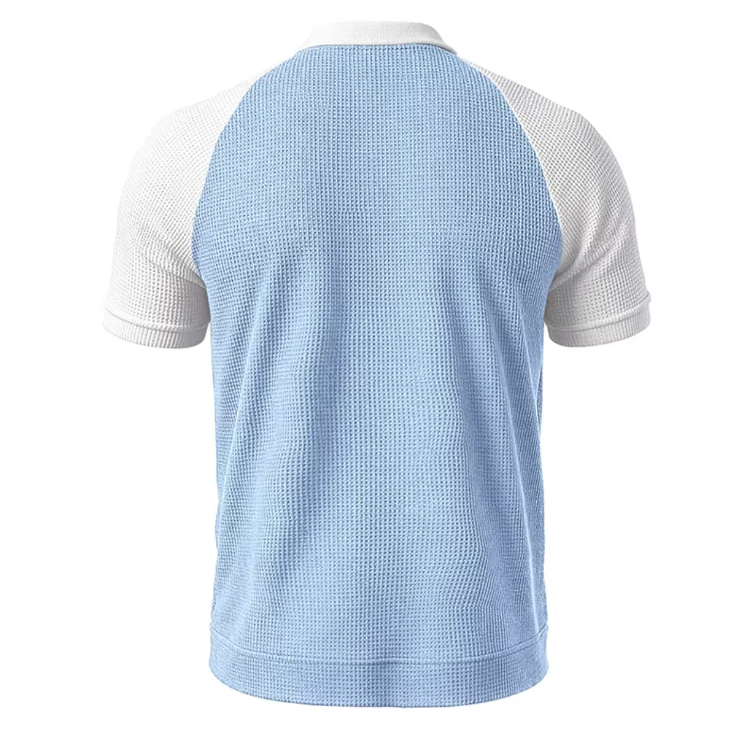 Calvero Textured Henley T-Shirt