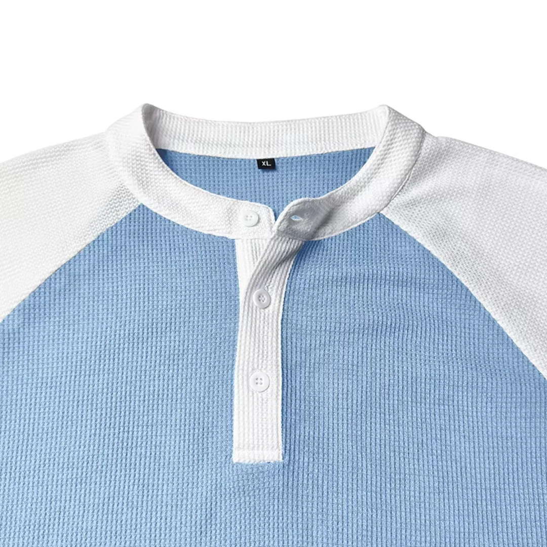 Calvero Textured Henley T-Shirt